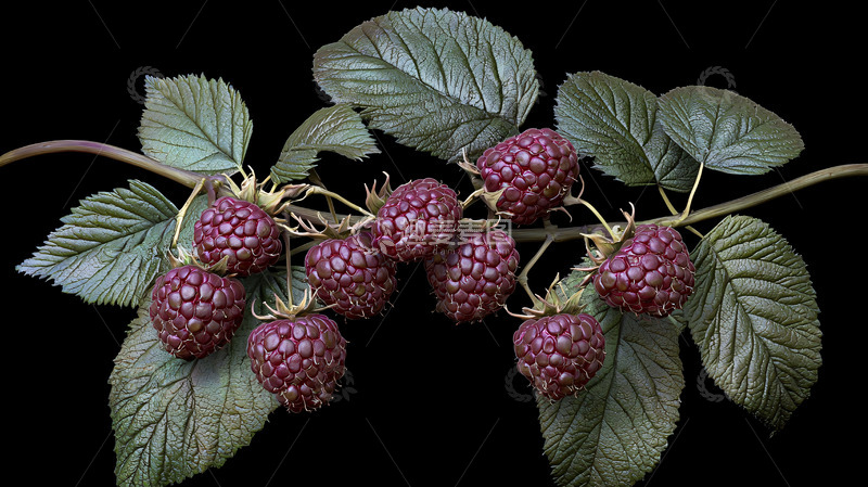 高清大图下载【趣麦麦图】黑莓枝条特写