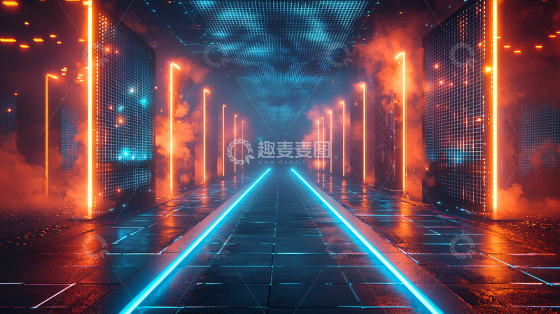 高清大图下载【趣麦麦图】未来科技感走廊