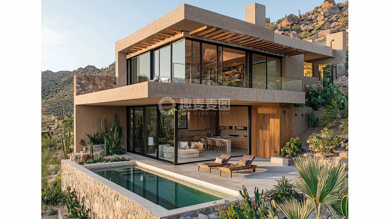 高清大图下载【趣麦麦图】现代简约山景别墅
