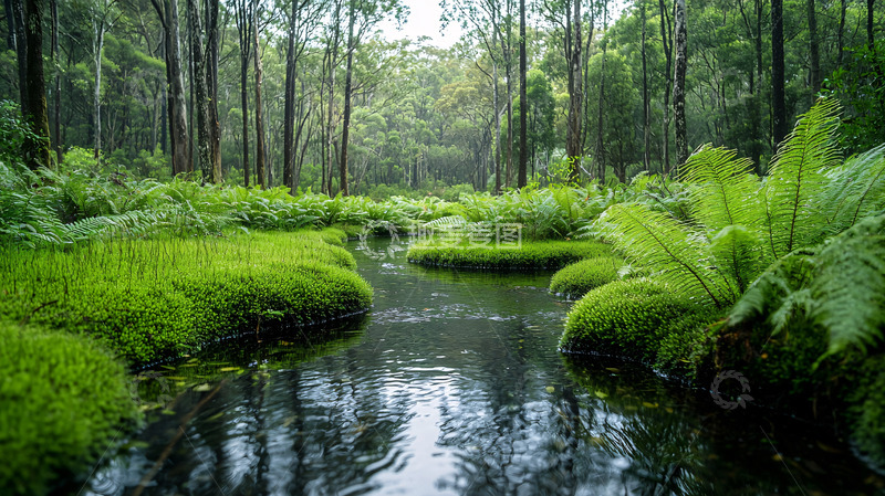 高清大图下载【趣麦麦图】清新静谧的森林小溪