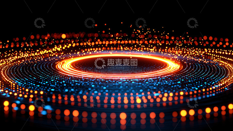 高清大图下载【趣麦麦图】科技感光环