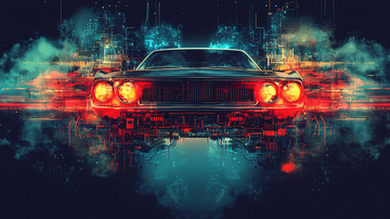 复古跑车炫酷灯光