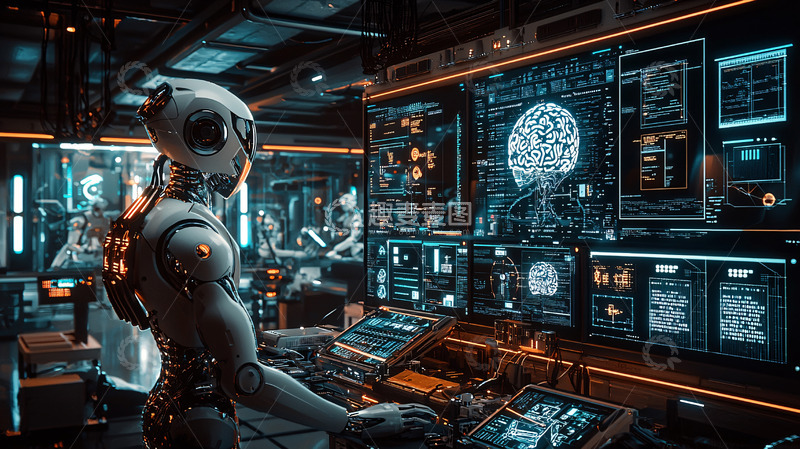 高清大图下载【趣麦麦图】未来科技感机器人