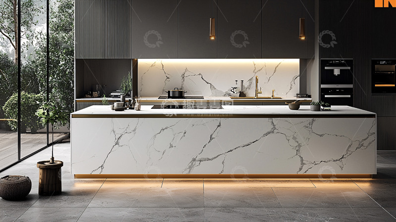 高清大图下载【趣麦麦图】现代极简风格厨房