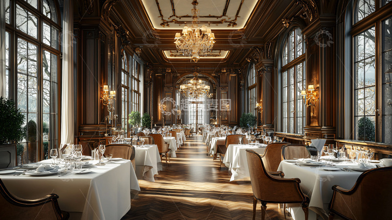 高清大图下载【趣麦麦图】豪华餐厅大厅
