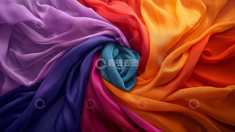 高清大图下载【趣麦麦图】彩色丝绸面料