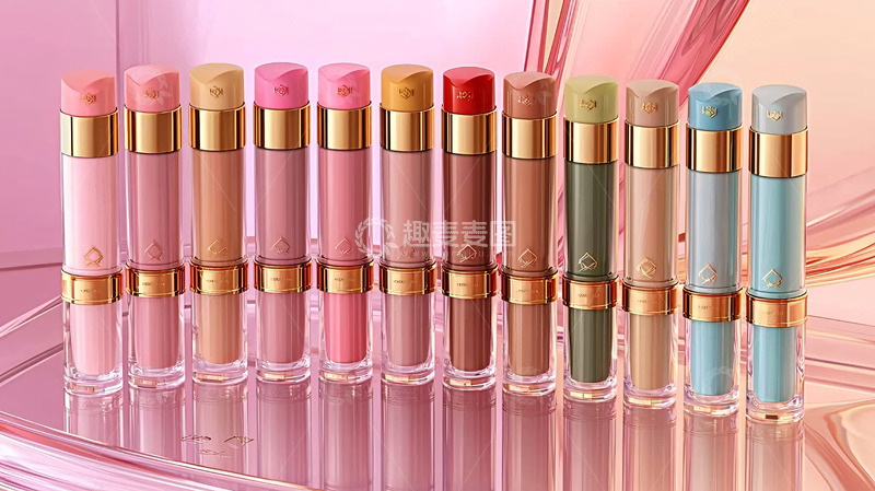 高清大图下载【趣麦麦图】粉色系口红套装