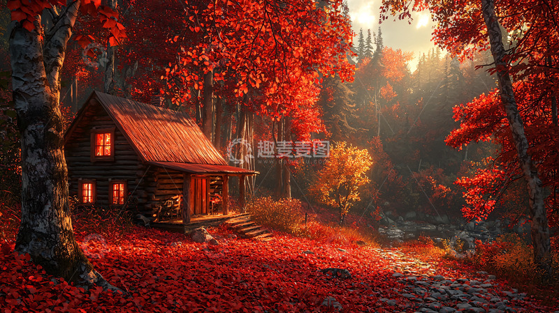 高清大图下载【趣麦麦图】秋日小屋