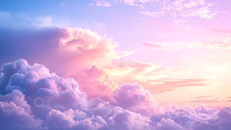 高清大图下载【趣麦麦图】梦幻粉色天空