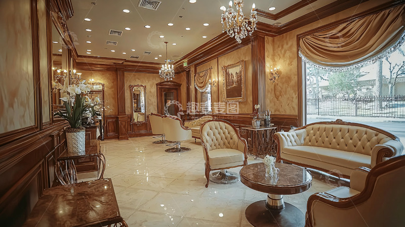 高清大图下载【趣麦麦图】奢华美发沙龙内景