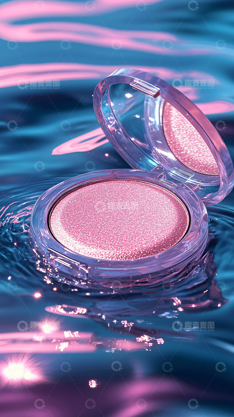 高清大图下载【趣麦麦图】粉色珠光眼影