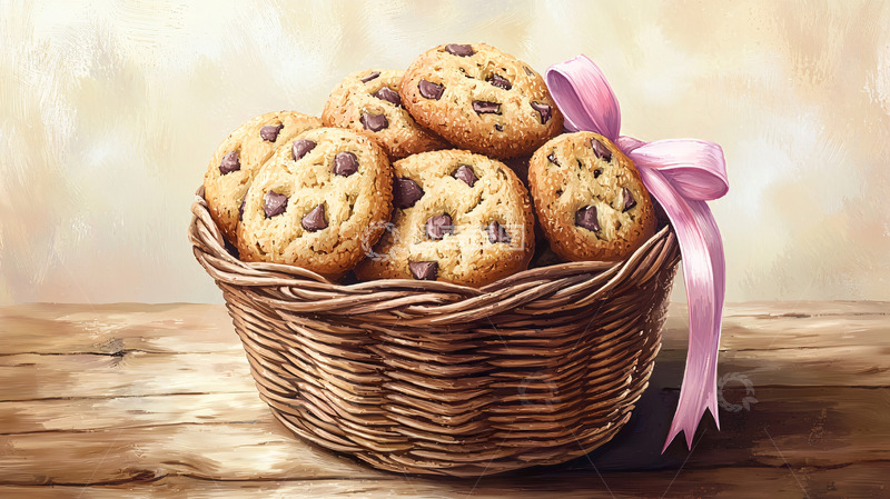高清大图下载【趣麦麦图】巧克力曲奇饼干