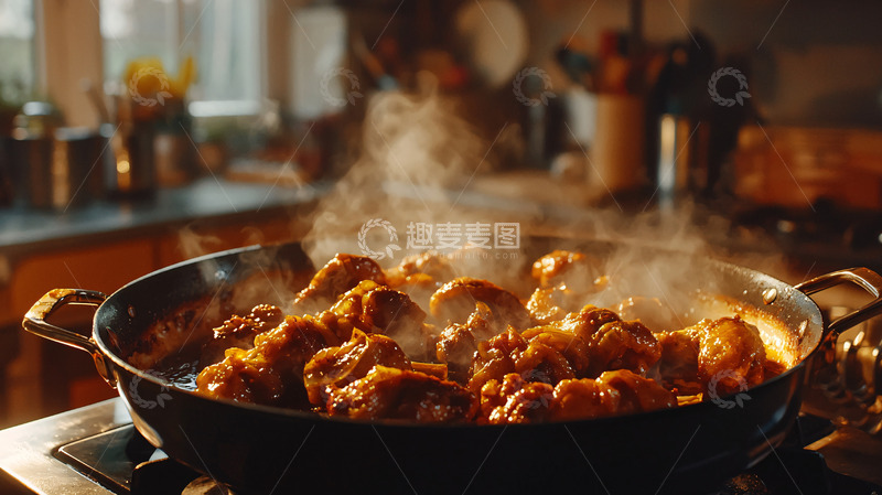 高清大图下载【趣麦麦图】热气腾腾的厨房美食