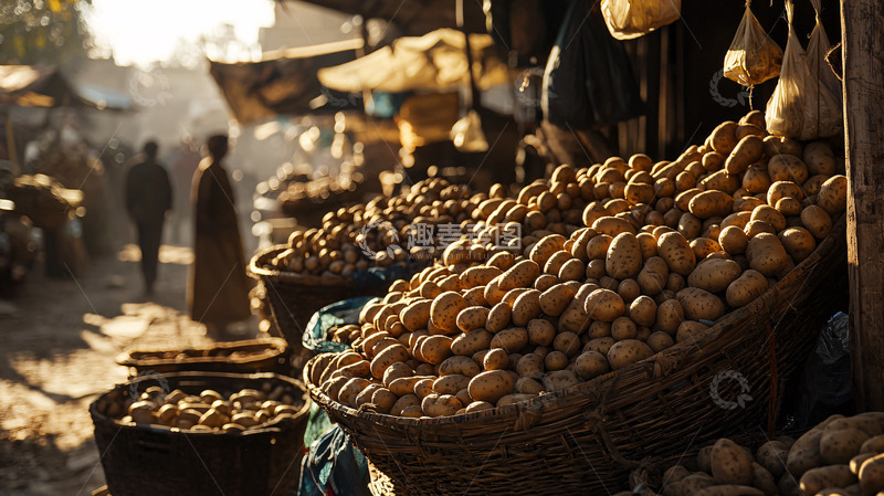 高清大图下载【趣麦麦图】非洲集市土豆