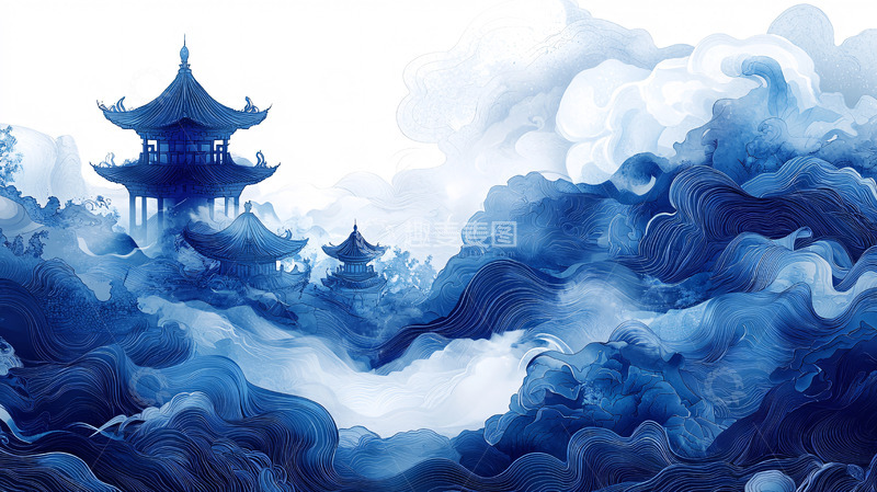 高清大图下载【趣麦麦图】水墨山水画90