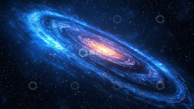 高清大图下载【趣麦麦图】蓝色旋涡星系