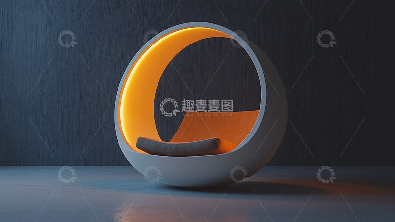 高清大图下载【趣麦麦图】环形发光座椅