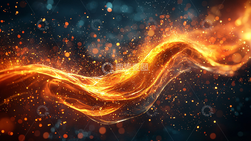 高清大图下载【趣麦麦图】流动的火焰能量波纹