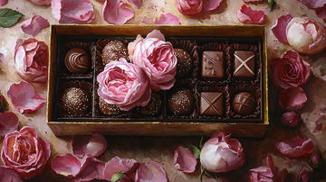 玫瑰花巧克力礼盒