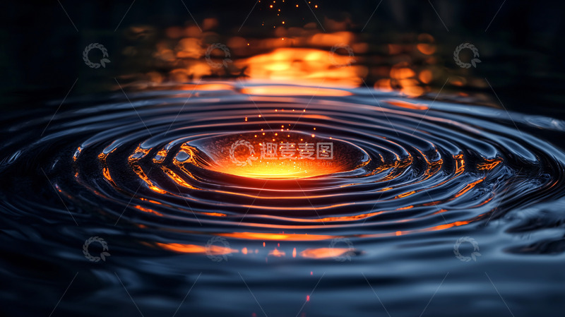 高清大图下载【趣麦麦图】水面中心发光