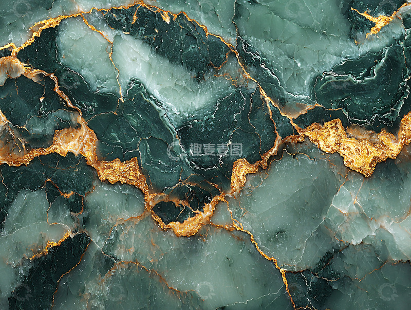 高清大图下载【趣麦麦图】墨绿色大理石金线纹理
