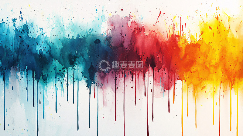 高清大图下载【趣麦麦图】抽象水彩飞溅背景