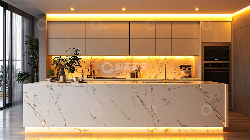 高清大图下载【趣麦麦图】现代简约风格厨房11