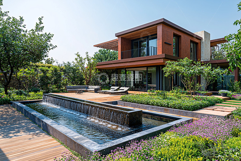 高清大图下载【趣麦麦图】现代风格别墅庭院