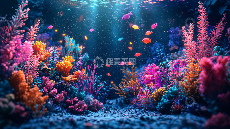 高清大图下载【趣麦麦图】色彩斑斓的海底世界