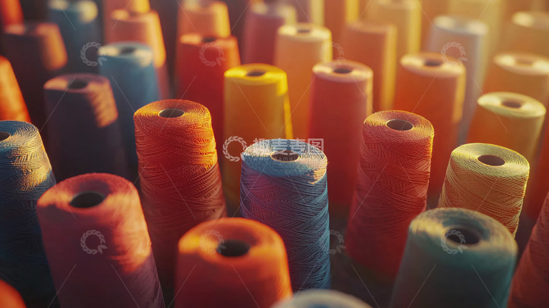 高清大图下载【趣麦麦图】彩色线轴特写