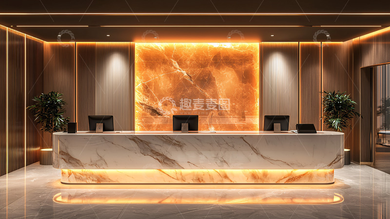 高清大图下载【趣麦麦图】高级酒店接待前台