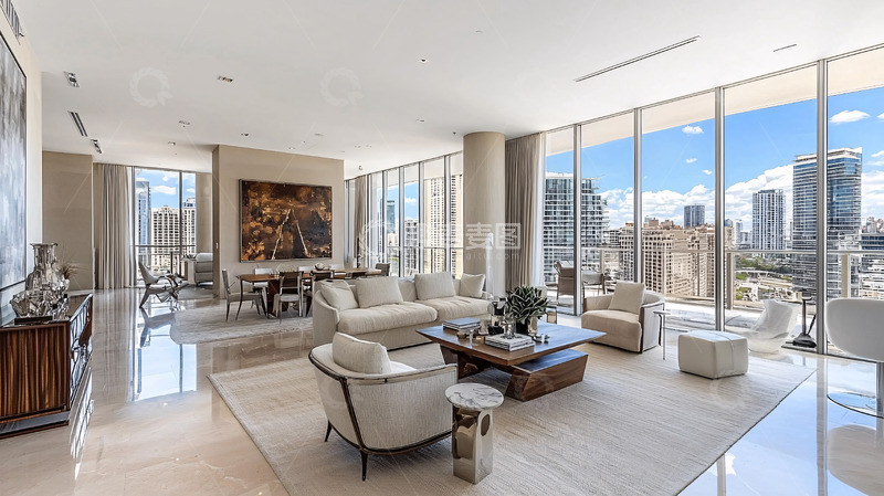 高清大图下载【趣麦麦图】现代简约风格豪宅客厅