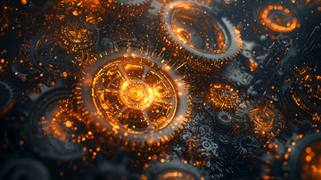 燃烧的齿轮机械装置