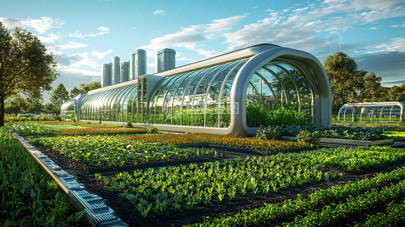 高清大图下载【趣麦麦图】未来主义温室农场