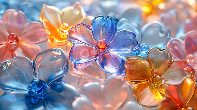 高清大图下载【趣麦麦图】透明花朵素材