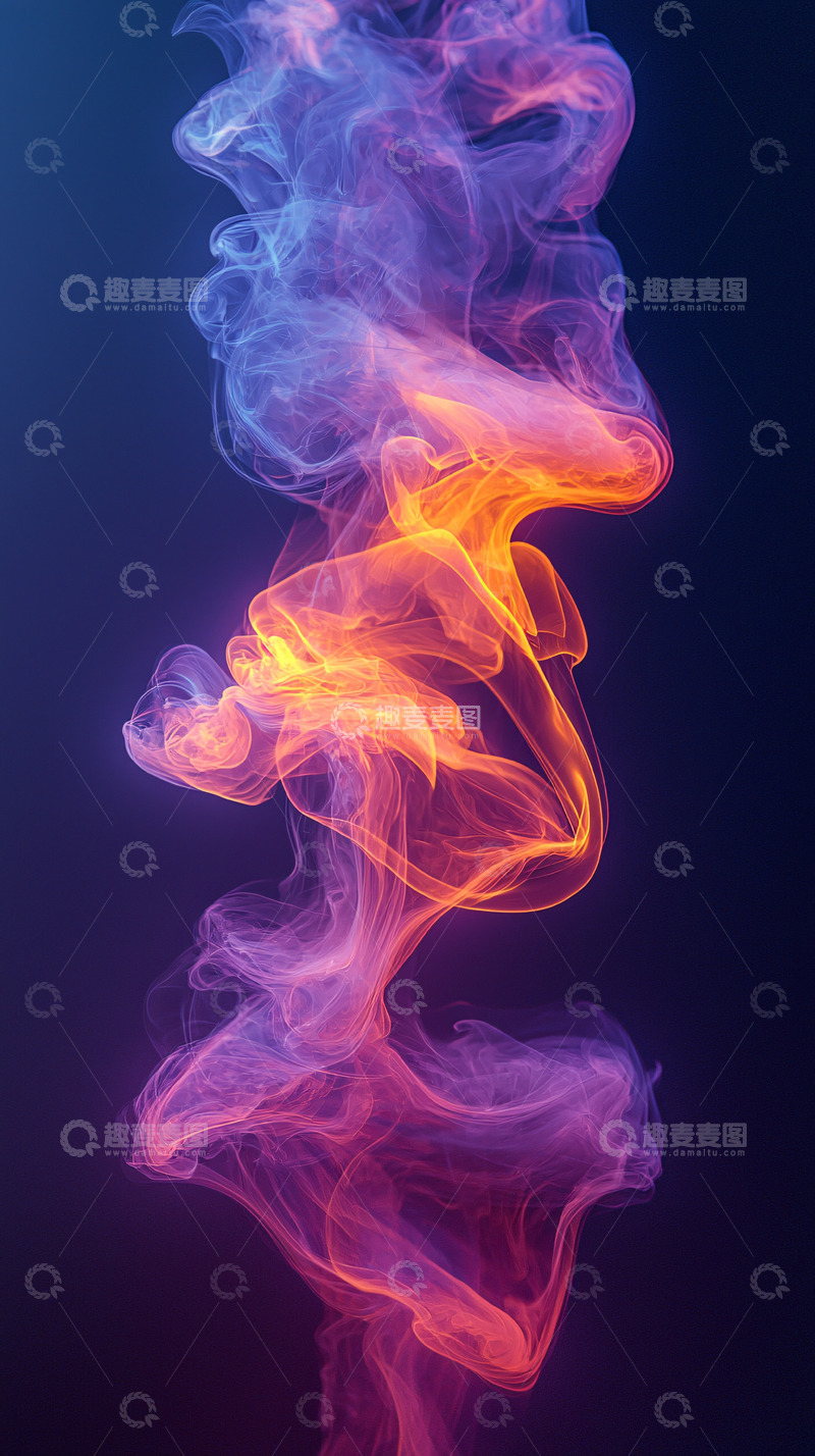 高清大图下载【趣麦麦图】彩色烟雾抽象背景