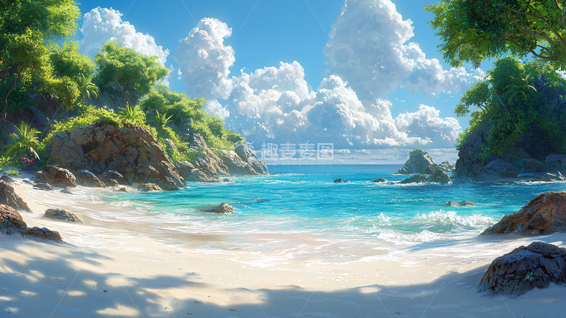 高清大图下载【趣麦麦图】阳光沙滩海景2