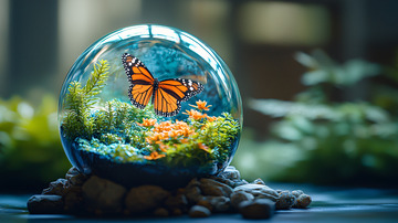 玻璃球里的蝴蝶