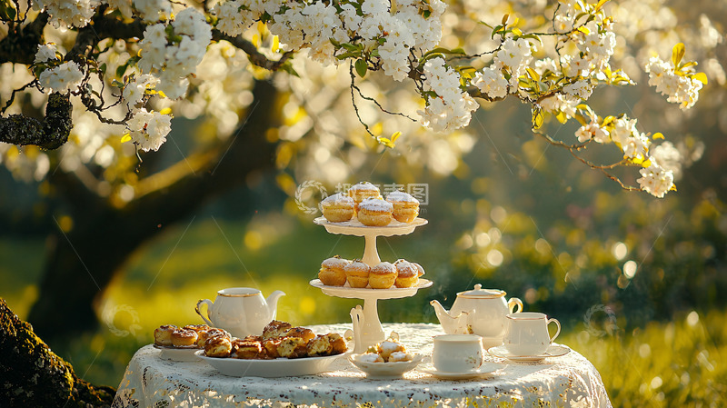高清大图下载【趣麦麦图】春日下午茶