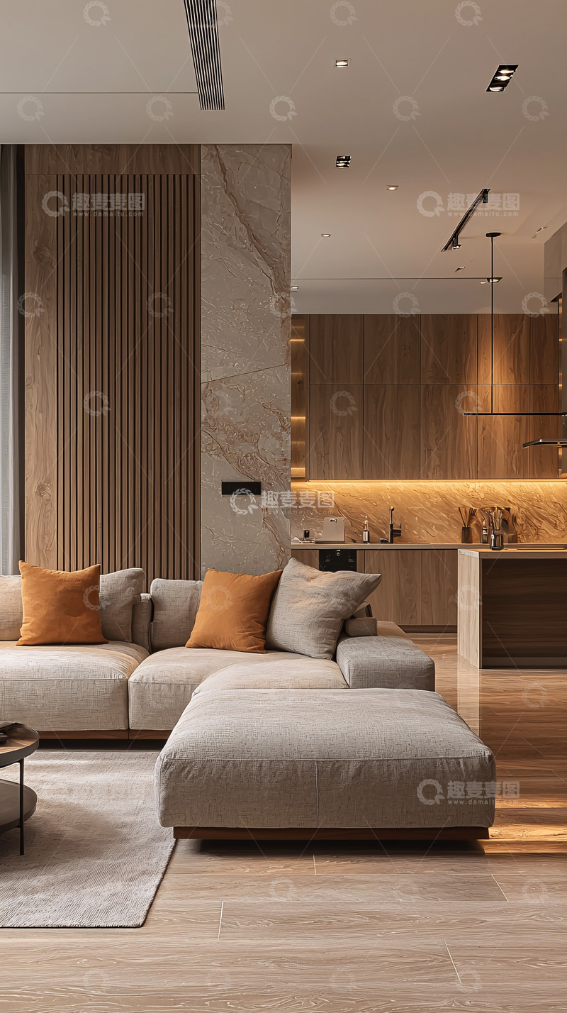 高清大图下载【趣麦麦图】现代简约轻奢客厅
