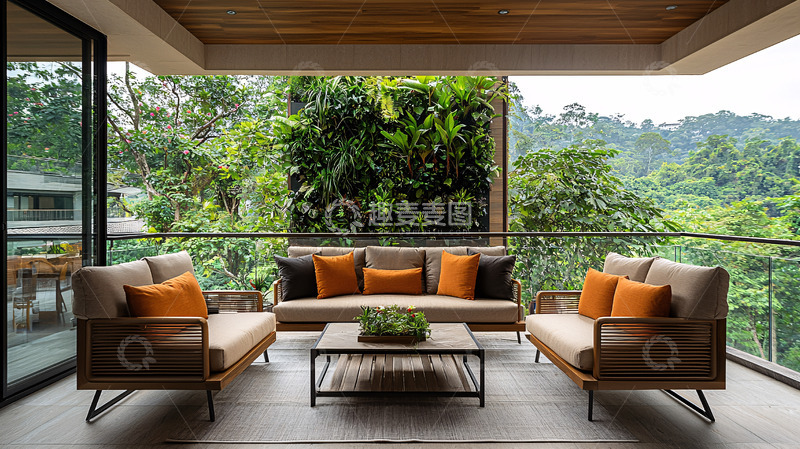 高清大图下载【趣麦麦图】舒适的户外休息区