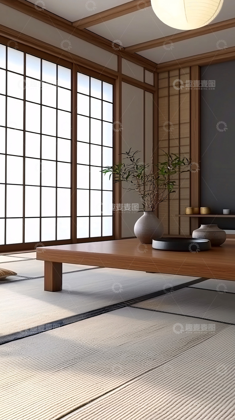 高清大图下载【趣麦麦图】日式极简风格房间