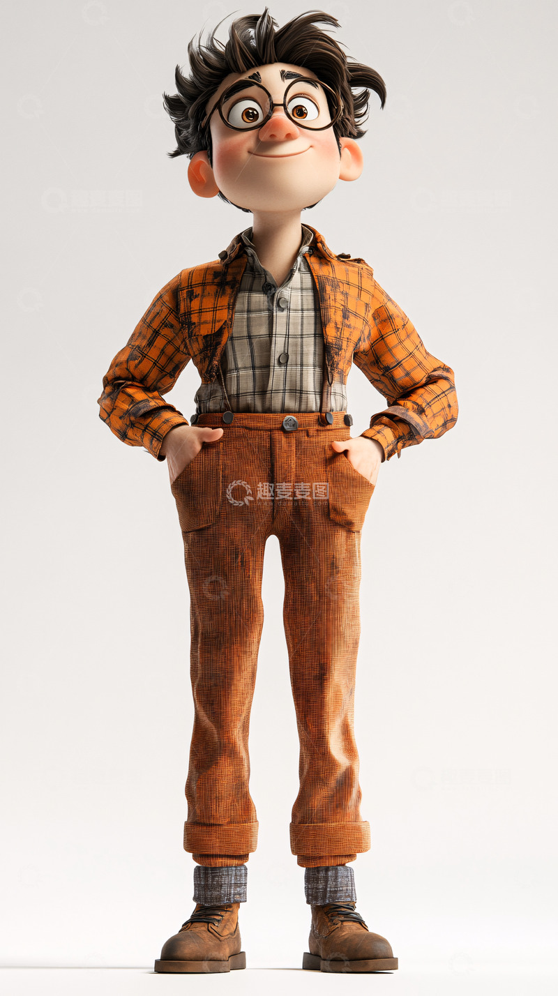 高清大图下载【趣麦麦图】卡通男孩