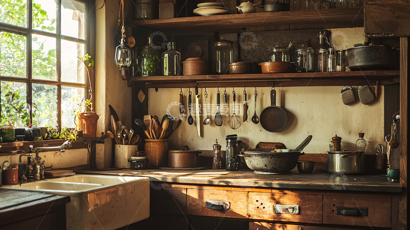高清大图下载【趣麦麦图】老式乡村厨房