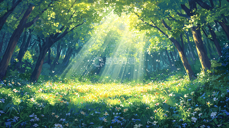 高清大图下载【趣麦麦图】阳光森林