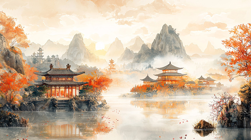 高清大图下载【趣麦麦图】水墨山水画94