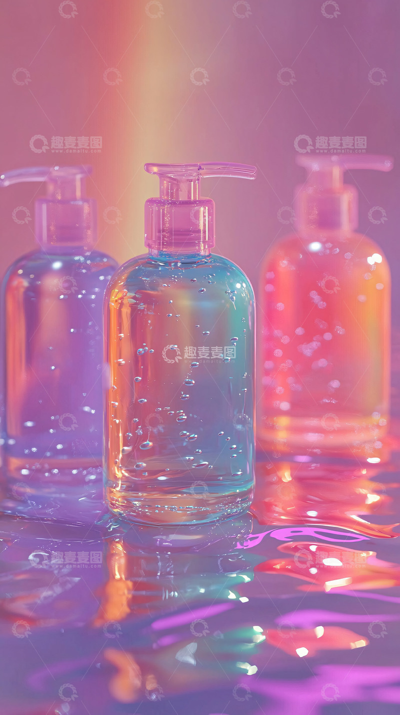 高清大图下载【趣麦麦图】梦幻彩色洗手液