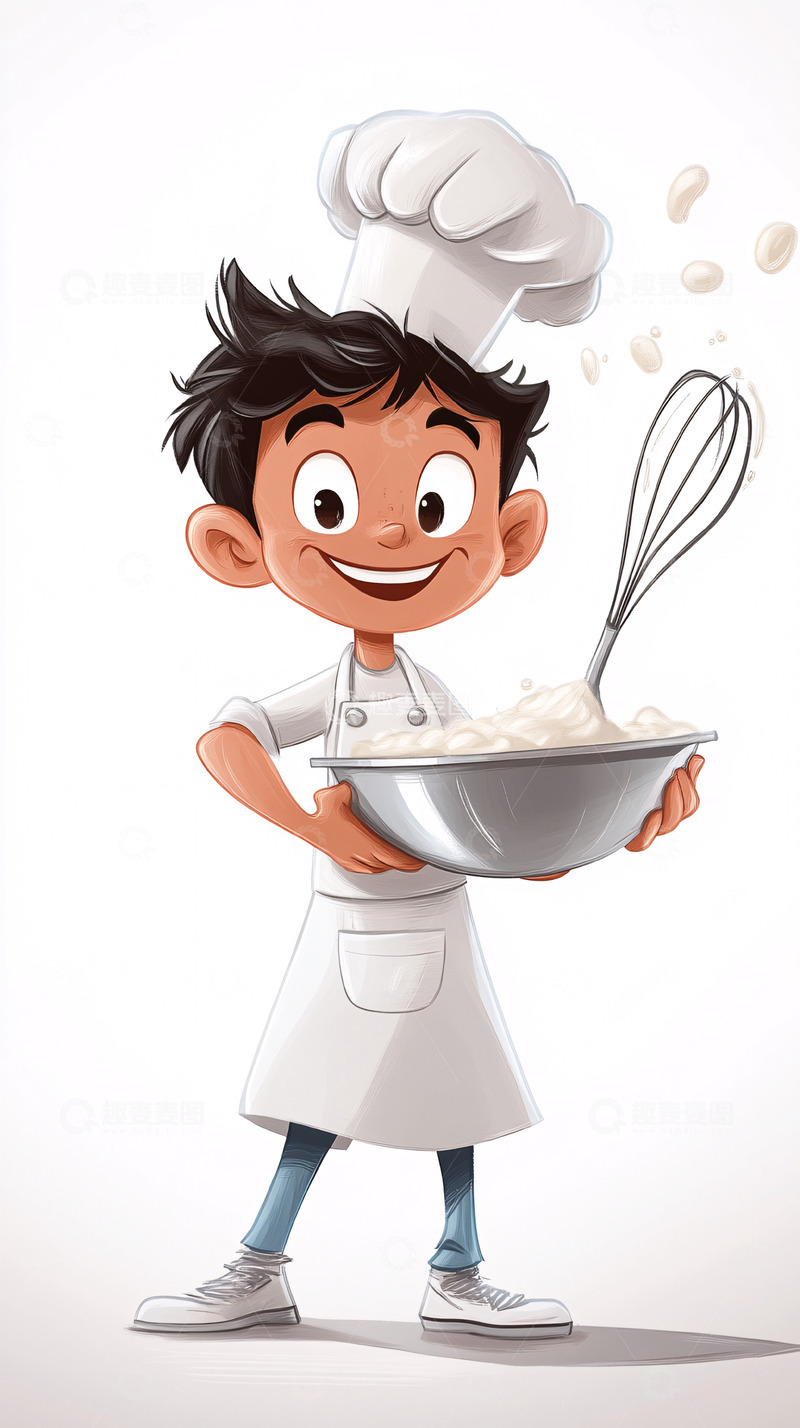 高清大图下载【趣麦麦图】可爱卡通小厨师