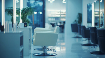 现代简约美发沙龙室内