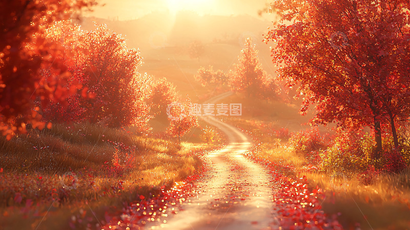 高清大图下载【趣麦麦图】秋日小路